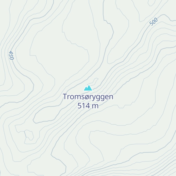 Map of Tromsøryggen
