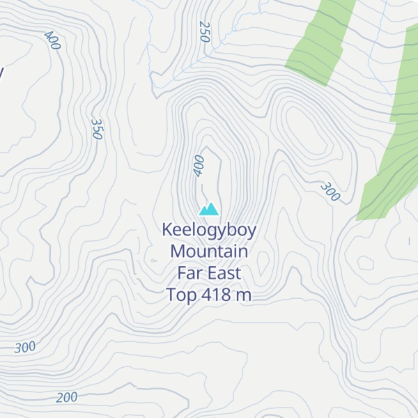 Map of Keelogyboy Mountain Far East Top