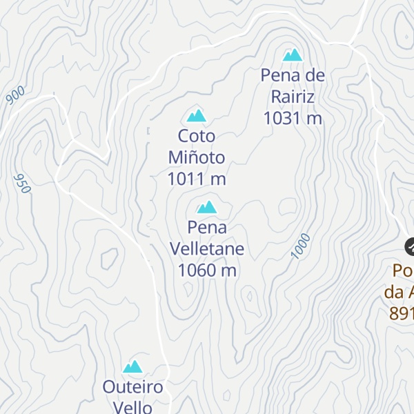Map of Pena Velletane