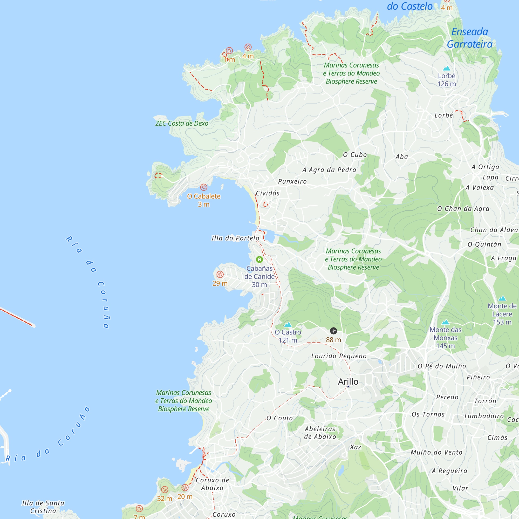 Cabañas de Canide map