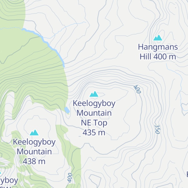 Map of Keelogyboy Mountain NE Top