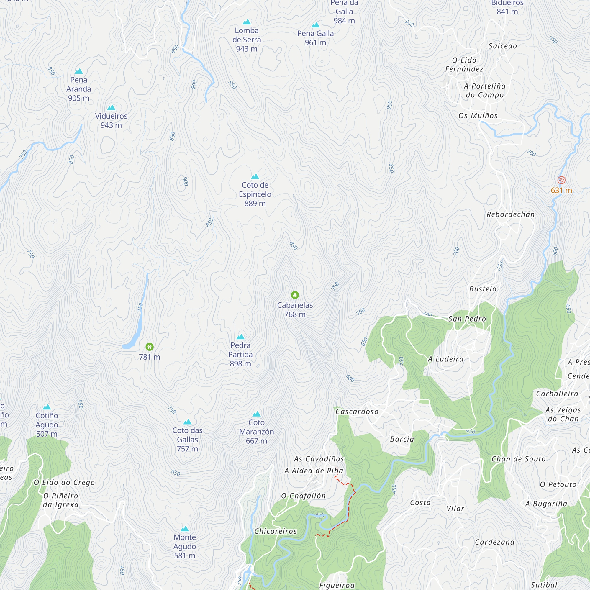 Cabanelas map