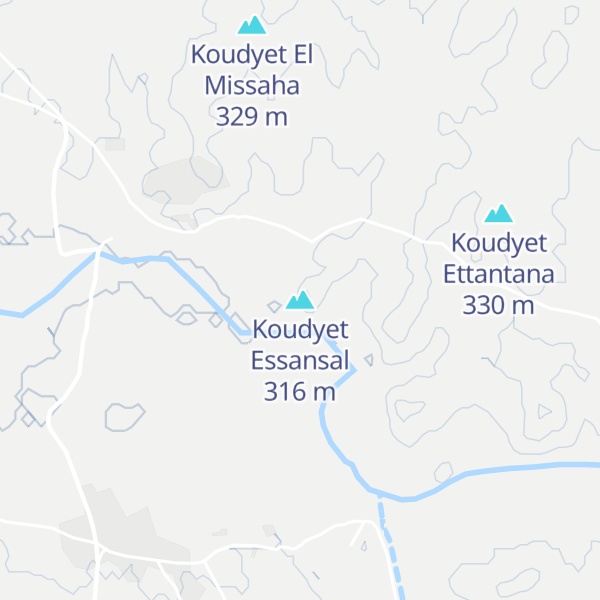 Map of Koudyet Essansal