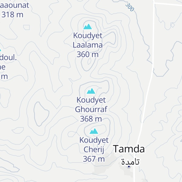 Map of Koudyet Ghourraf