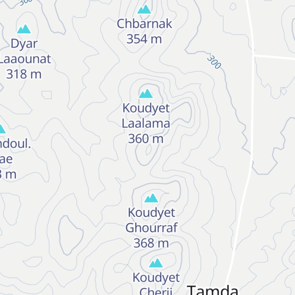 Map of Koudyet Bou Tarrada