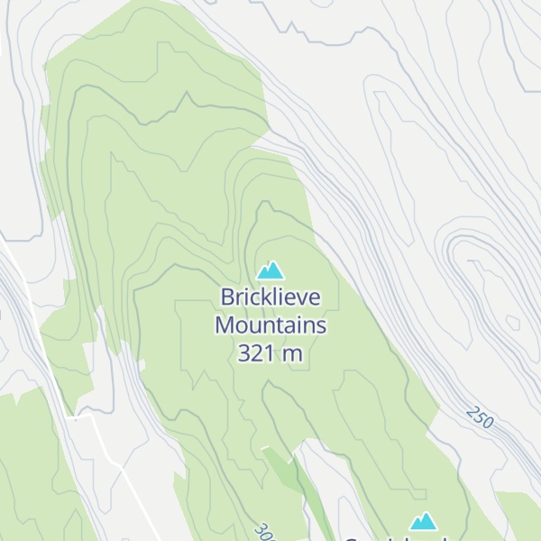Map of Bricklieve Mountains
