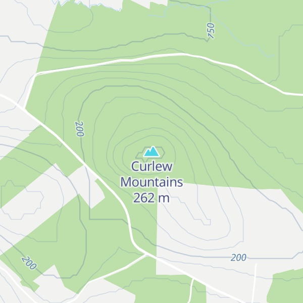 Map of Curlew Mountains