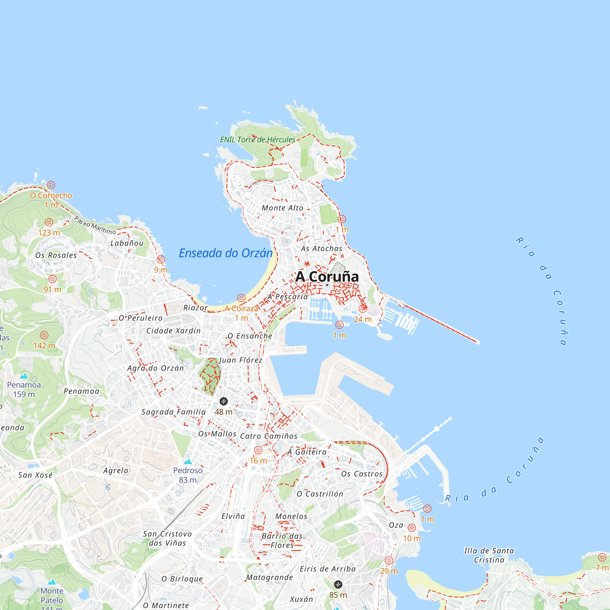 Tourism Information of Galicia map