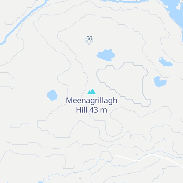 Map of Meenagrillagh Hill