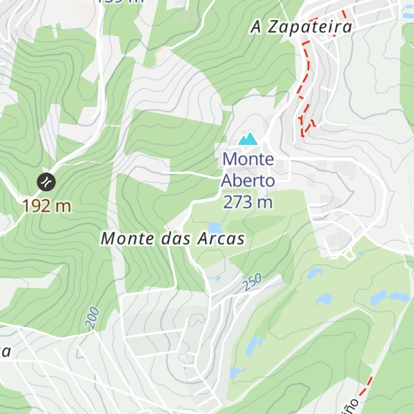 Map of Monte das Arcas
