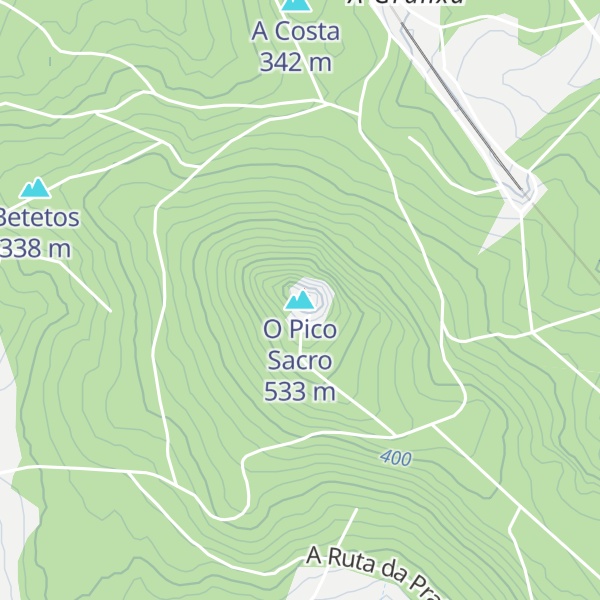 Map of O Pico Sacro