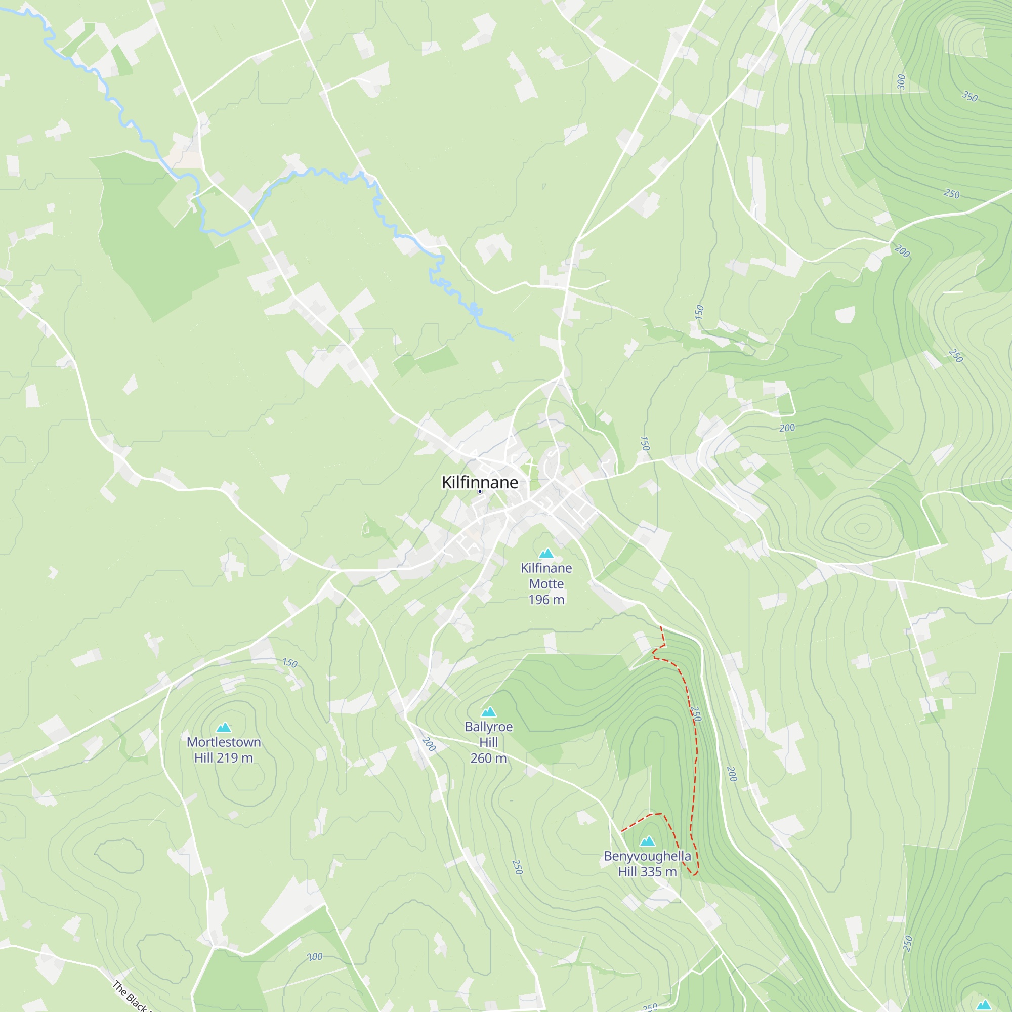 Ballyhoura tourist information map