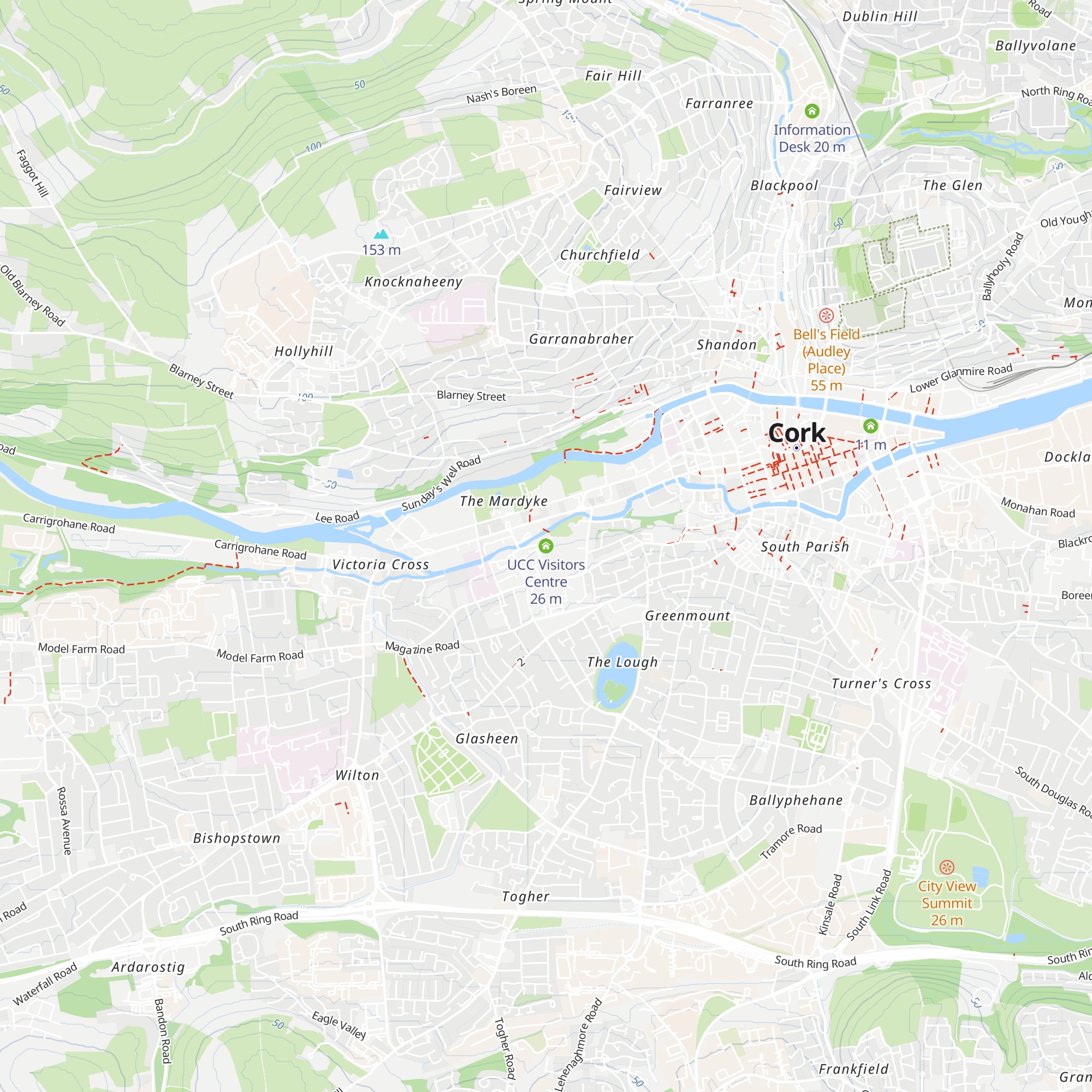 UCC Visitors Centre map