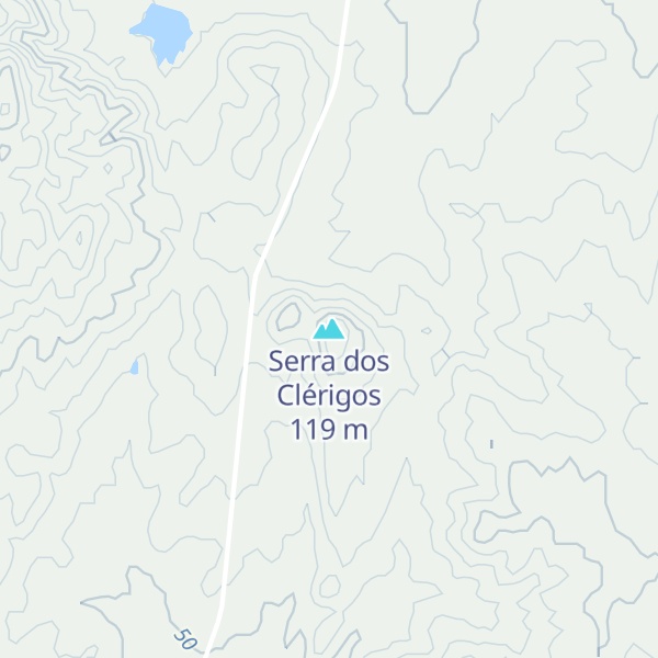 Map of Serra dos Clérigos
