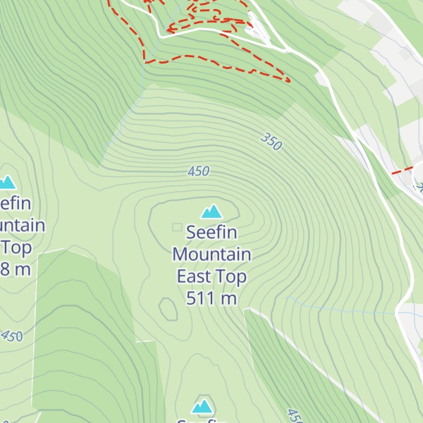 Map of Seefin Mountain East Top