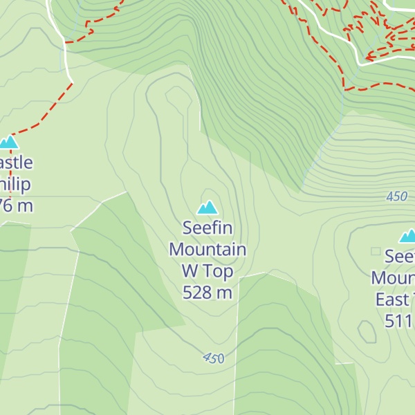 Map of Seefin Mountain W Top