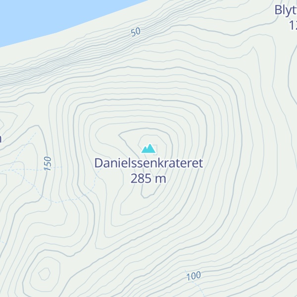 Map of Danielssenkrateret