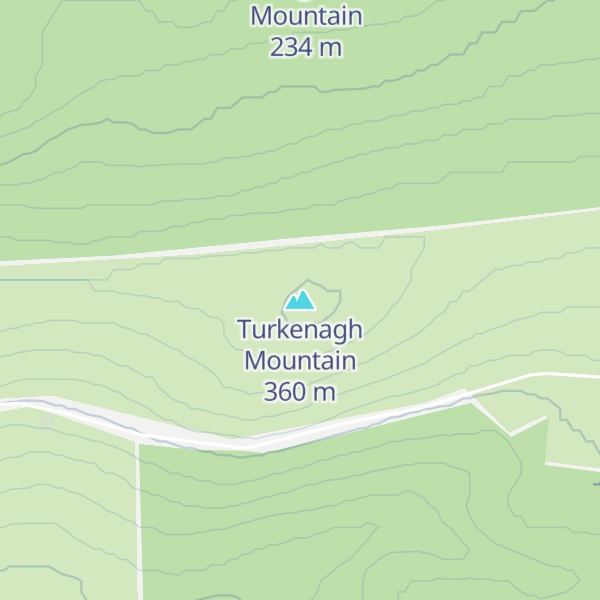 Map of Turkenagh Mountain
