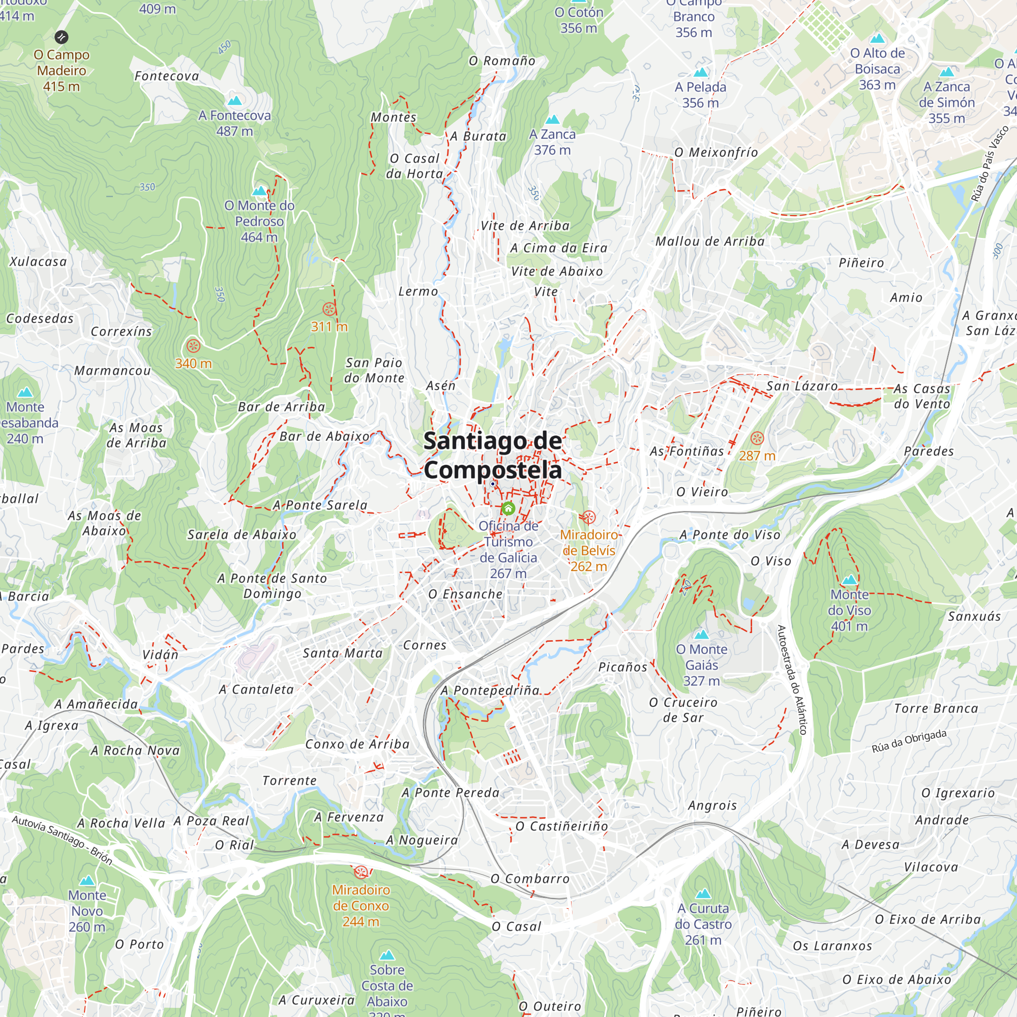 Oficina de Turismo de Galicia map