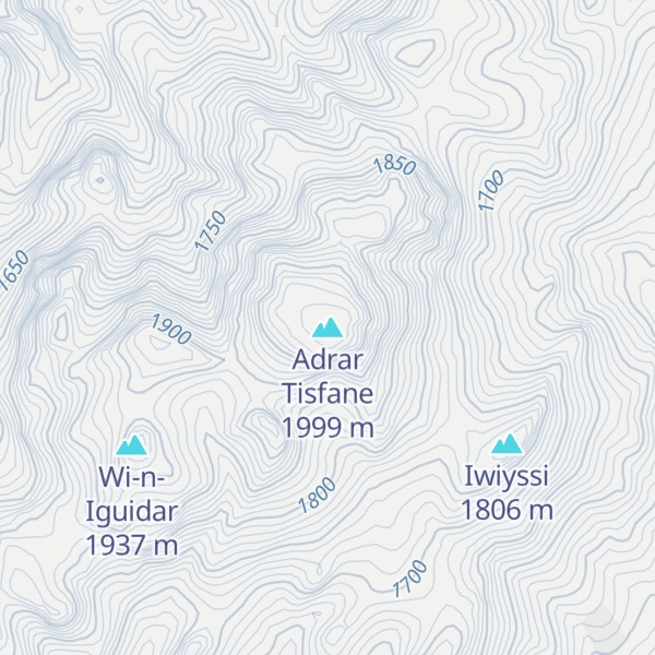 Map of Adrar Tisfane