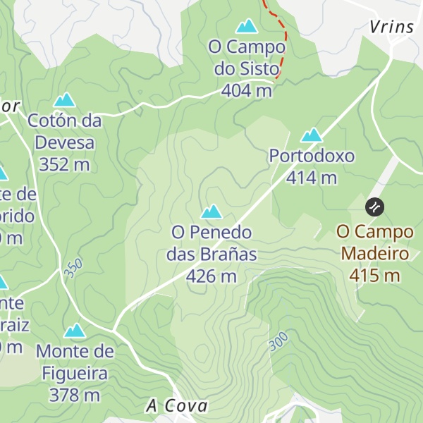 Map of O Penedo das Brañas