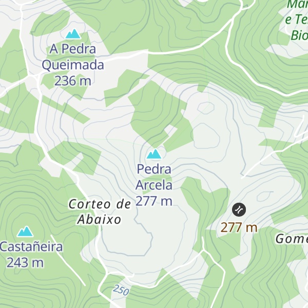 Map of Pedra Arcela