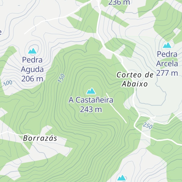 Map of A Castañeira