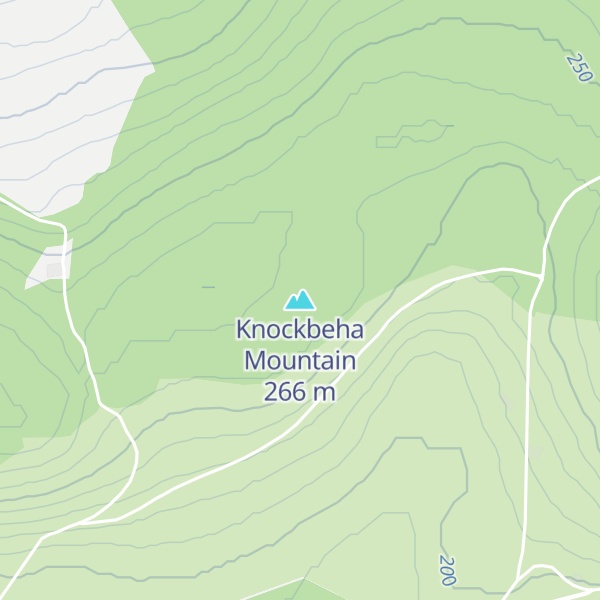 Map of Knockbeha Mountain
