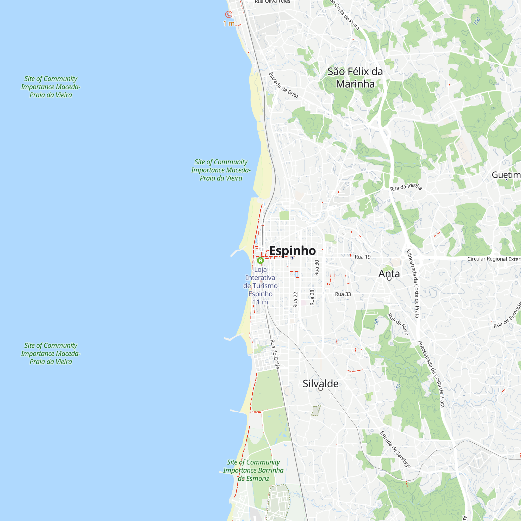 Loja Interativa de Turismo Espinho map