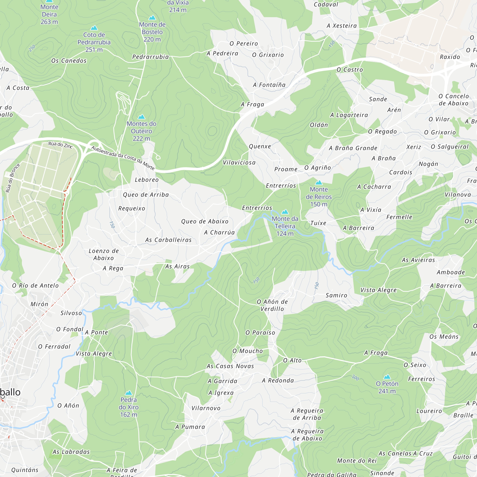 Refuxio de Queo map