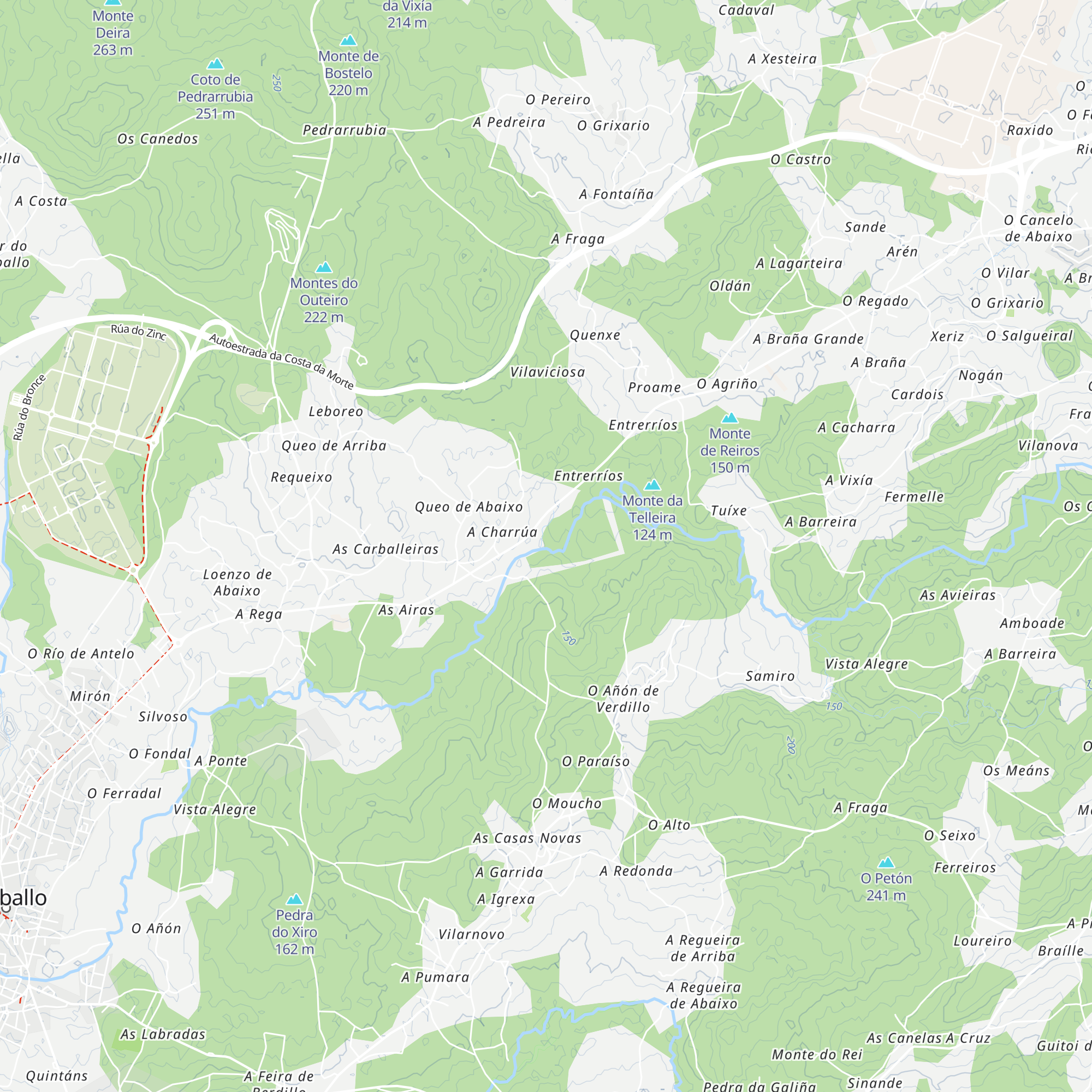 Refuxio de Queo map