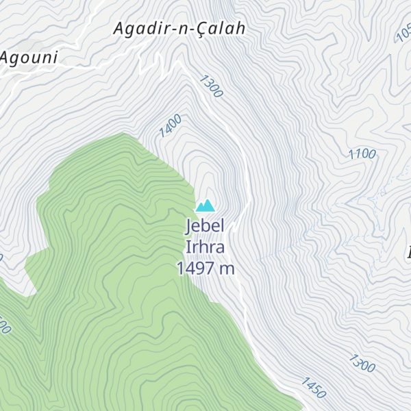 Map of Jebel Irhra