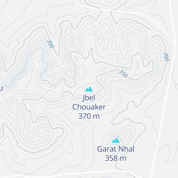 Map of Jbel Chouaker