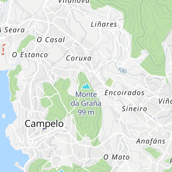 Map of Monte da Graña