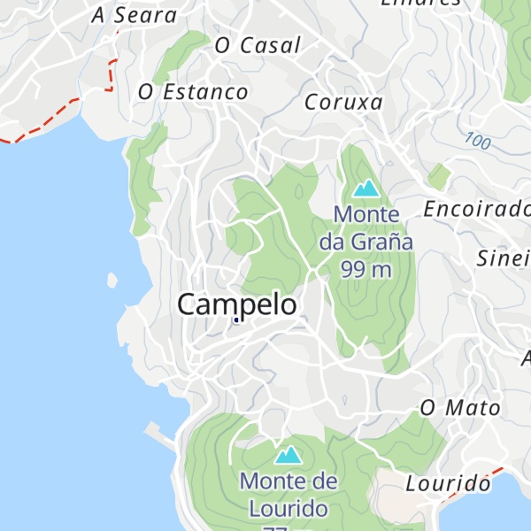 Map of Monte da Foguetería