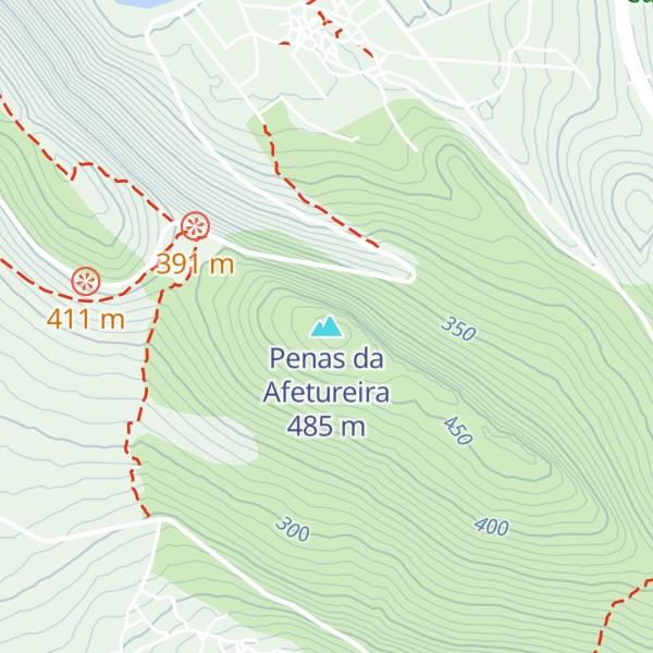 Map of Penas da Afetureira