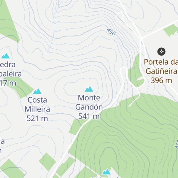 Map of Monte Gandón