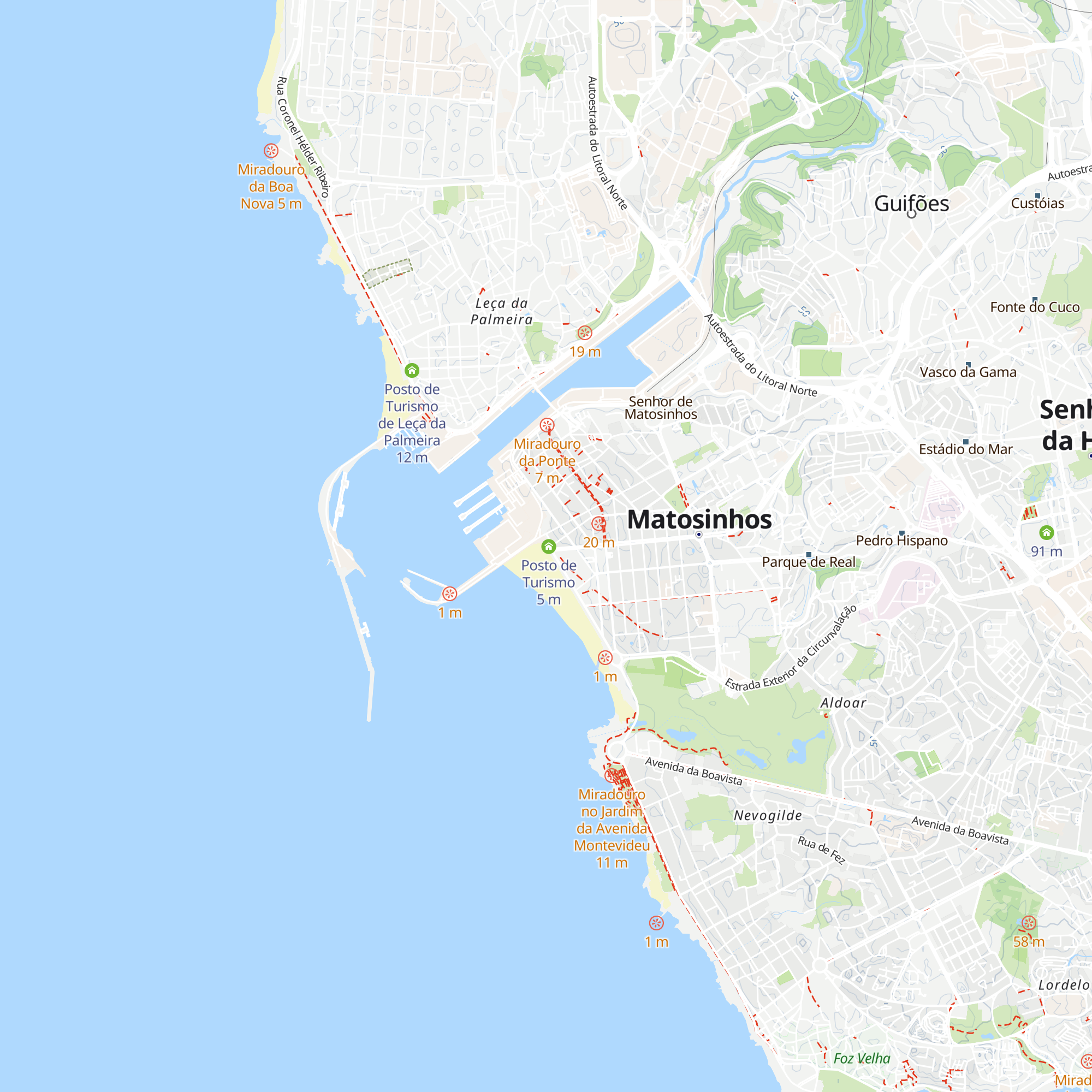 Posto de Turismo de Matosinhos map