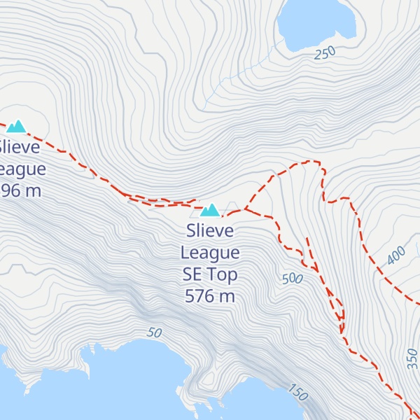 Map of Slieve League SE Top