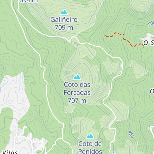 Map of Coto das Forcadas