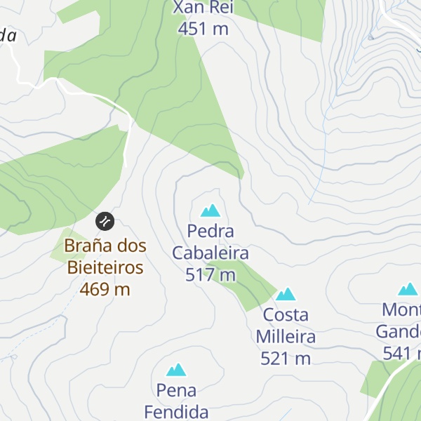 Map of Pedra Cabaleira