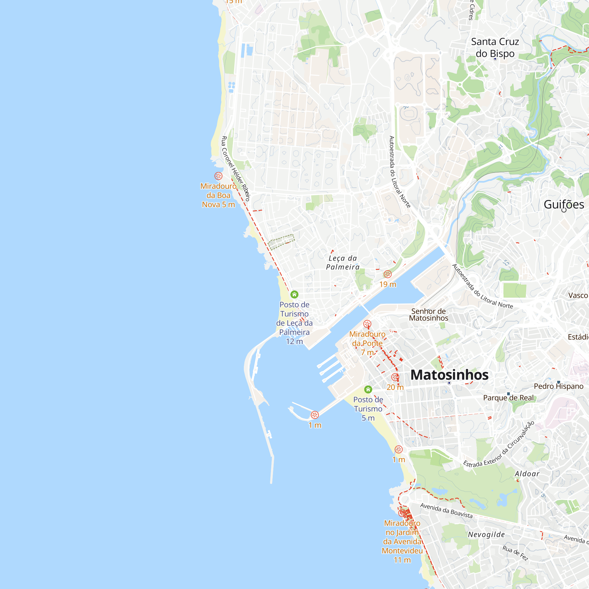 Posto de Turismo de Leça da Palmeira map