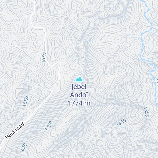 Map of Jebel Andoï