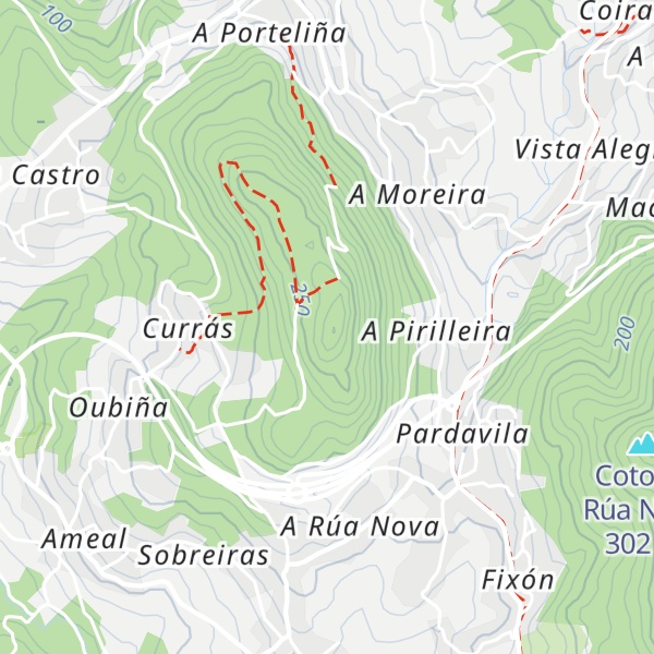 Map of Coto de Penizas