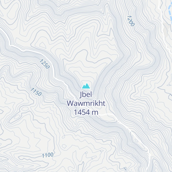 Map of Jbel Wawmrikht
