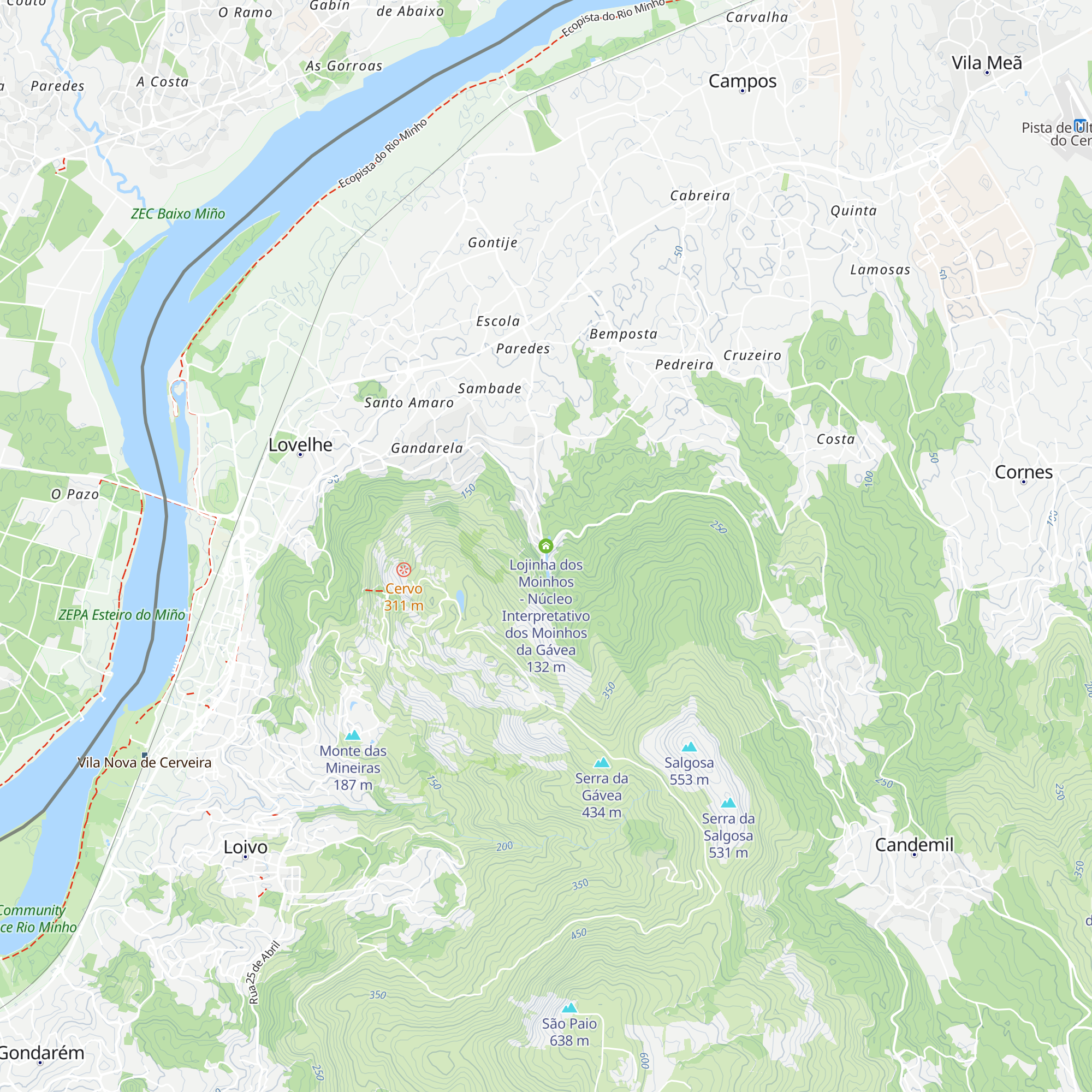 Lojinha dos Moinhos - Núcleo Interpretativo dos Moinhos da Gávea map