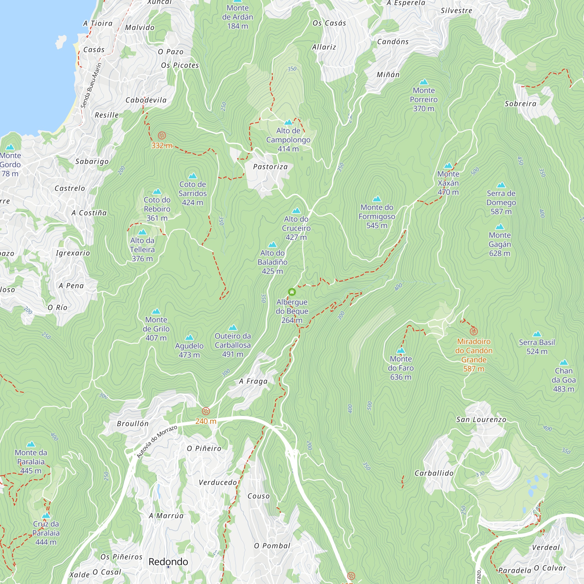 Albergue do Beque map