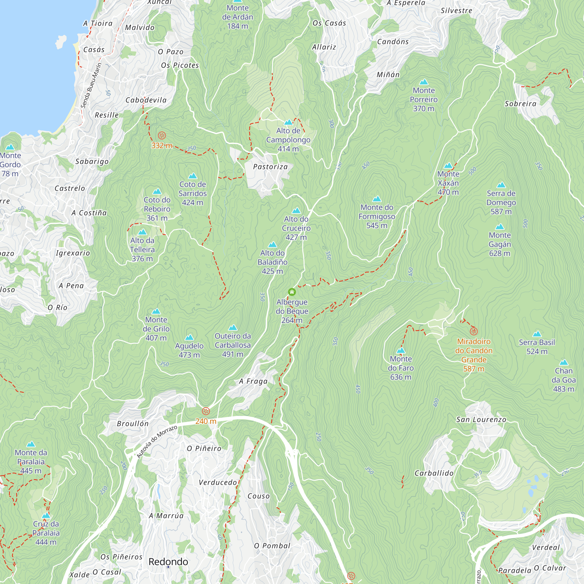 Albergue do Beque map