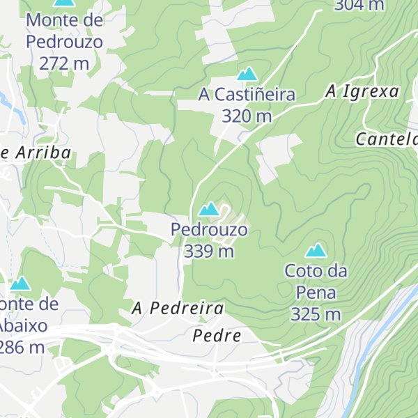 Map of Pedrouzo