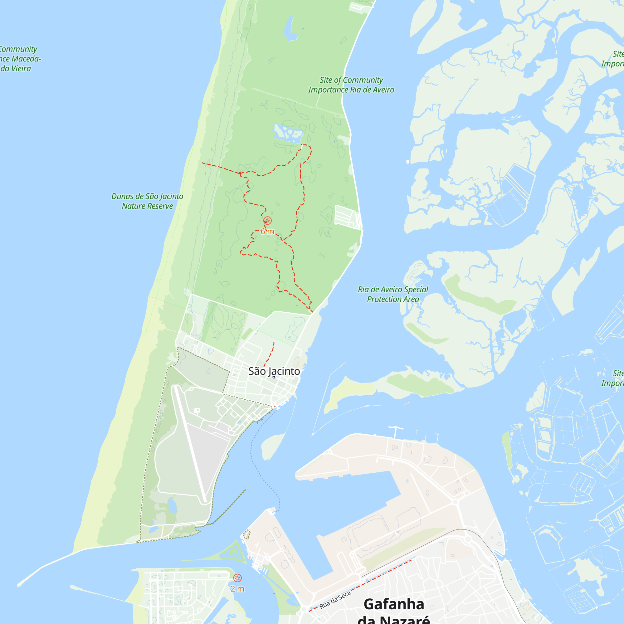 Centro Interpretativo da Reserva Natural das Dunas de São Jacinto map